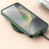 Samsung Galaxy A17 5G Handyhülle in Grün mit Kameraschutz und Kartenfach