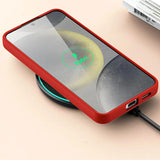 Samsung Galaxy A17 5G Handyhülle in Rot mit Kameraschutz und Kartenfach