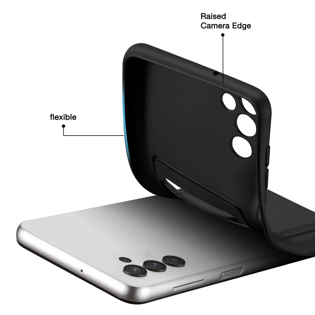 Samsung Galaxy A17 5G Handyhülle in Schwarz mit Kameraschutz und Kartenfach