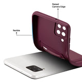 Samsung Galaxy A22 4G / M32 / M22 Handyhülle in Lila mit Kameraschutz und Kartenfach