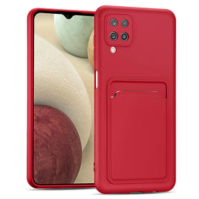 Samsung Galaxy A22 4G / M32 / M22 Handyhülle in Rot mit Kameraschutz und Kartenfach