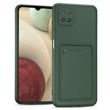 Samsung Galaxy A22 5G Handyhülle in Grün mit Kameraschutz und Kartenfach