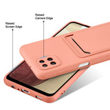 Samsung Galaxy A22 5G Handyhülle in Rosa mit Kameraschutz und Kartenfach