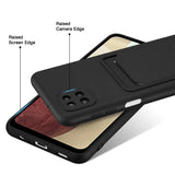 Samsung Galaxy A22 5G Handyhülle in Schwarz mit Kameraschutz und Kartenfach