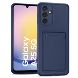 Samsung Galaxy A25 5G Handyhülle in Blau mit Kameraschutz und Kartenfach
