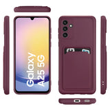 Samsung Galaxy A25 5G Handyhülle in Lila mit Kameraschutz und Kartenfach