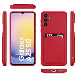 Samsung Galaxy A25 5G Handyhülle in Rot mit Kameraschutz und Kartenfach