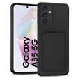 Samsung Galaxy A35 5G Handyhülle in Schwarz mit Kameraschutz und Kartenfach