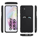 Samsung Galaxy A35 5G Handyhülle in Schwarz mit Kameraschutz und Kartenfach