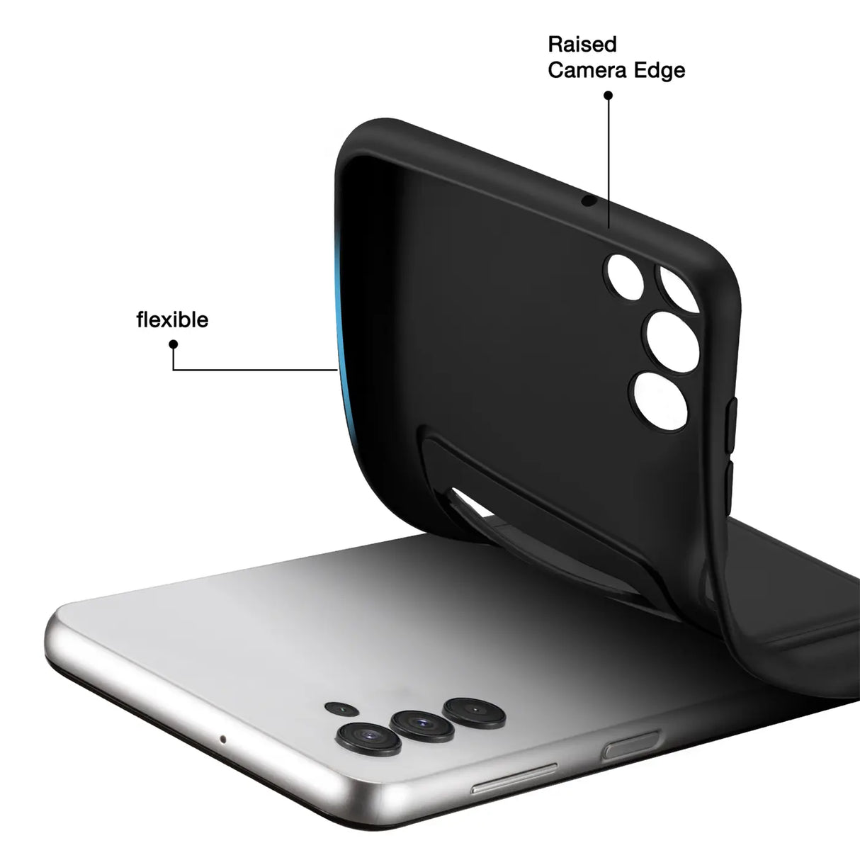 Samsung Galaxy A35 5G Handyhülle in Schwarz mit Kameraschutz und Kartenfach