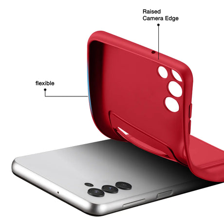 Samsung Galaxy A36 5G Handyhülle in Rot mit Kameraschutz und Kartenfach