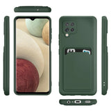 Samsung Galaxy A42 5G Handyhülle in Grün mit Kameraschutz und Kartenfach
