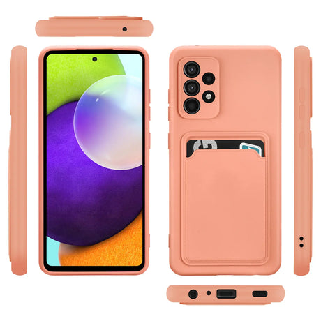 Samsung Galaxy A53 5G Handyhülle in Rosa mit Kameraschutz und Kartenfach