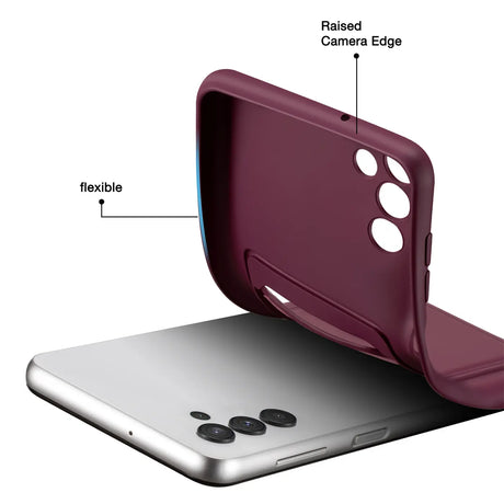 Samsung Galaxy A55 5G Handyhülle in Lila mit Kameraschutz und Kartenfach