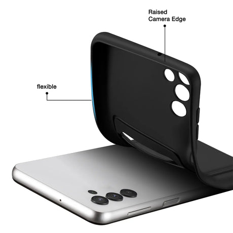 Samsung Galaxy A55 5G Handyhülle in Schwarz mit Kameraschutz und Kartenfach