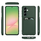 Samsung Galaxy A56 5G Handyhülle in Grün mit Kameraschutz und Kartenfach