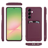 Samsung Galaxy A56 5G Handyhülle in Lila mit Kameraschutz und Kartenfach