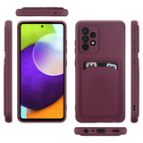 Samsung Galaxy A72 Handyhülle in Lila mit Kameraschutz und Kartenfach
