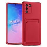 Samsung Galaxy S10 Lite Handyhülle in Rot mit Kameraschutz und Kartenfach
