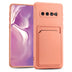 Samsung Galaxy S10 Handyhülle in Rosa mit Kameraschutz und Kartenfach
