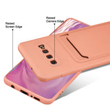 Samsung Galaxy S10 Handyhülle in Rosa mit Kameraschutz und Kartenfach