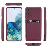 Samsung Galaxy S20 Handyhülle in Lila mit Kameraschutz und Kartenfach