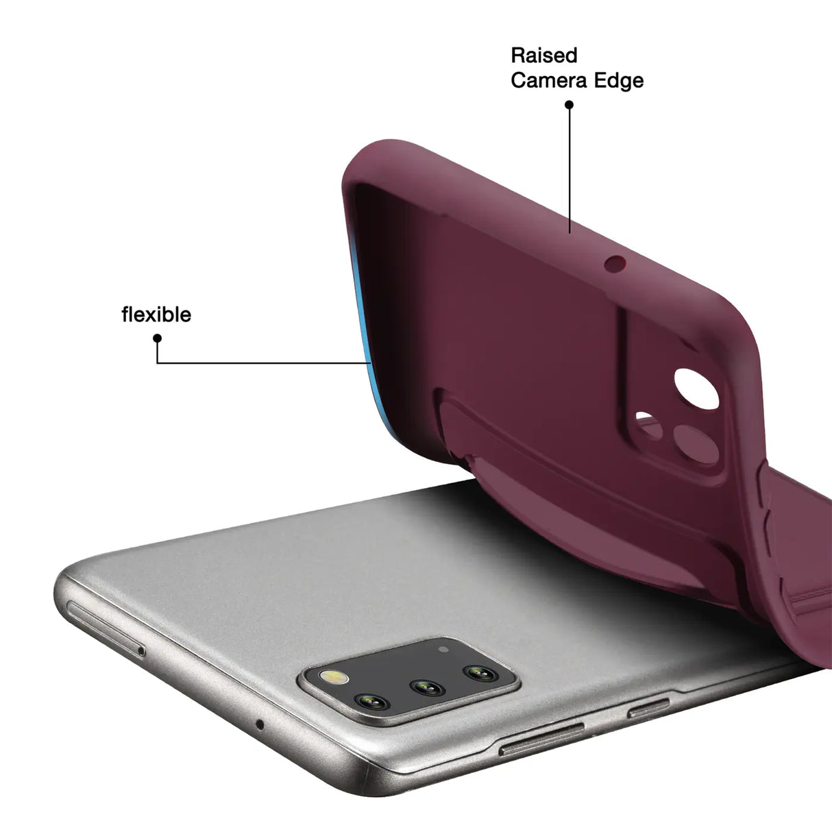 Samsung Galaxy S20 Handyhülle in Lila mit Kameraschutz und Kartenfach