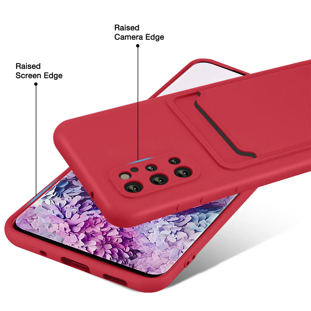 Samsung Galaxy S20 Plus Handyhülle in Rot mit Kameraschutz und Kartenfach