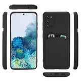 Samsung Galaxy S20 Handyhülle in Schwarz mit Kameraschutz und Kartenfach