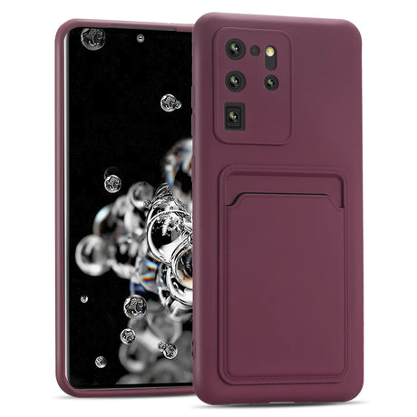 Samsung Galaxy S20 Ultra Handyhülle in Lila mit Kameraschutz und Kartenfach