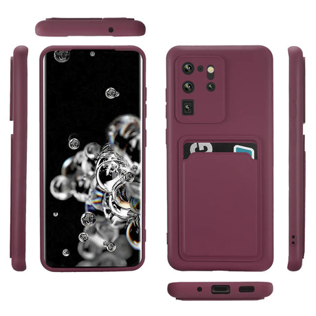 Samsung Galaxy S20 Ultra Handyhülle in Lila mit Kameraschutz und Kartenfach