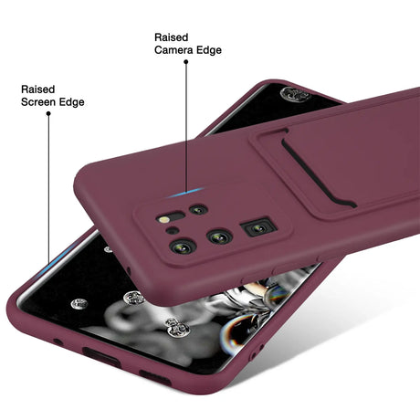 Samsung Galaxy S20 Ultra Handyhülle in Lila mit Kameraschutz und Kartenfach