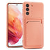 Samsung Galaxy S21 FE Handyhülle in Rosa mit Kameraschutz und Kartenfach
