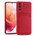 Samsung Galaxy S21 FE Handyhülle in Rot mit Kameraschutz und Kartenfach