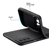 Samsung Galaxy S21 FE Handyhülle in Schwarz mit Kameraschutz und Kartenfach