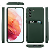 Samsung Galaxy S21 Plus Handyhülle in Grün mit Kameraschutz und Kartenfach