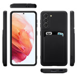 Samsung Galaxy S21 Plus Handyhülle in Schwarz mit Kameraschutz und Kartenfach