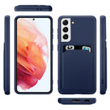 Samsung Galaxy S22 Plus Handyhülle in Blau mit Kameraschutz und Kartenfach