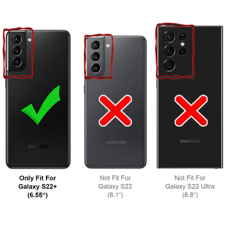 Samsung Galaxy S22 Plus Handyhülle in Blau mit Kameraschutz und Kartenfach