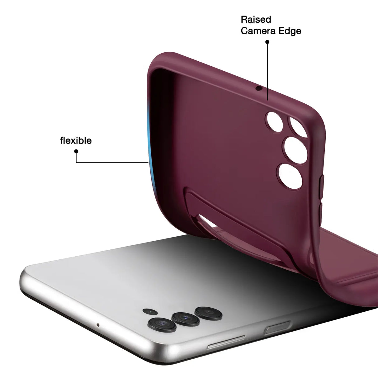 Samsung Galaxy S23 FE Handyhülle in Lila mit Kameraschutz und Kartenfach