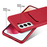 Samsung Galaxy S23 Plus Handyhülle in Rot mit Kameraschutz und Kartenfach