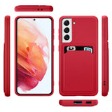 Samsung Galaxy S23 Handyhülle in Rot mit Kameraschutz und Kartenfach