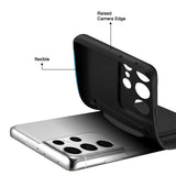Samsung Galaxy S23 Ultra Handyhülle in Schwarz mit Kameraschutz und Kartenfach