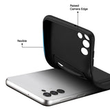 Samsung Galaxy S24 FE Handyhülle in Schwarz mit Kameraschutz und Kartenfach