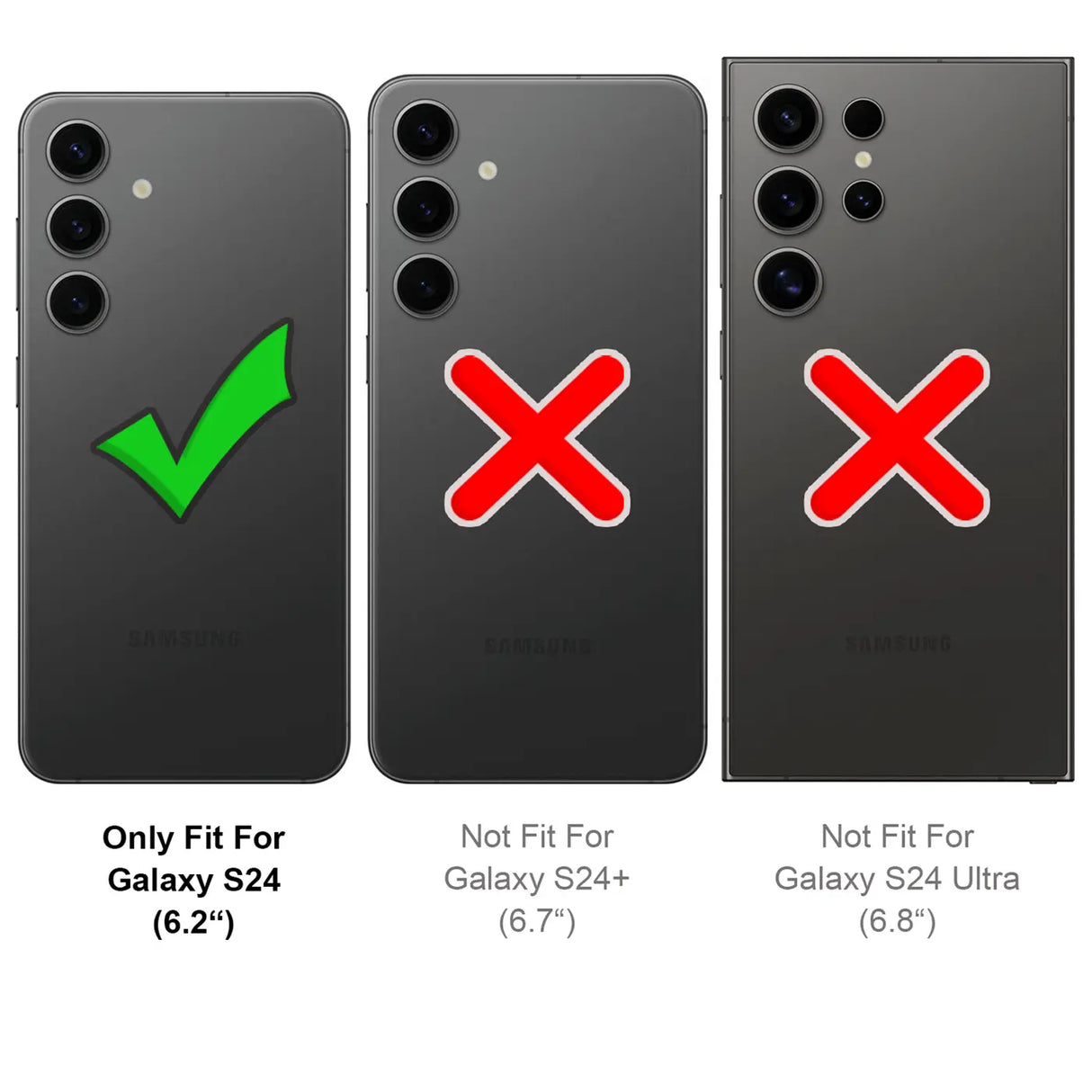 Samsung Galaxy S24 Handyhülle in Lila mit Kameraschutz und Kartenfach