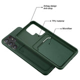 Samsung Galaxy S24 Ultra Handyhülle in Grün mit Kameraschutz und Kartenfach