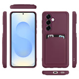 Samsung Galaxy S25 FE Handyhülle in Lila mit Kameraschutz und Kartenfach