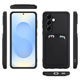 Samsung Galaxy S25 FE Handyhülle in Schwarz mit Kameraschutz und Kartenfach