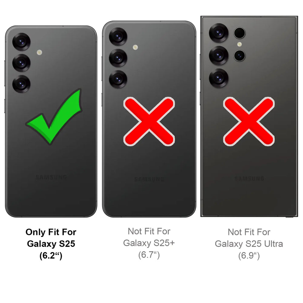 Samsung Galaxy S25 Handyhülle in Lila mit Kameraschutz und Kartenfach