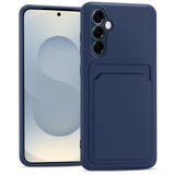 Samsung Galaxy S25+ Handyhülle in Blau mit Kameraschutz und Kartenfach